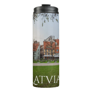 Old town of Riga in autumn Thermal Tumbler