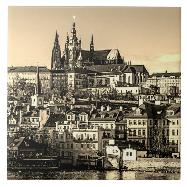 Old town Prague. Czech Republic. Ceramic Tile (Front)