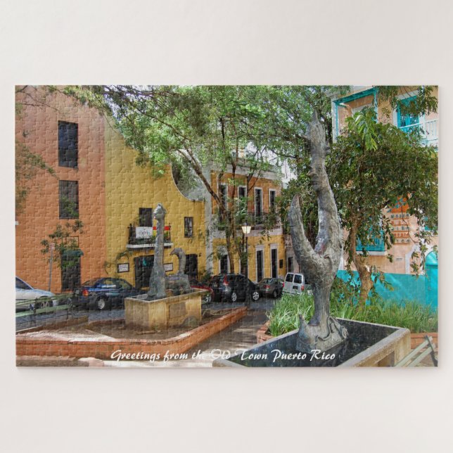 Old Town Puerto Rico. Christmas Greetings Jigsaw P Jigsaw Puzzle (Horizontal)