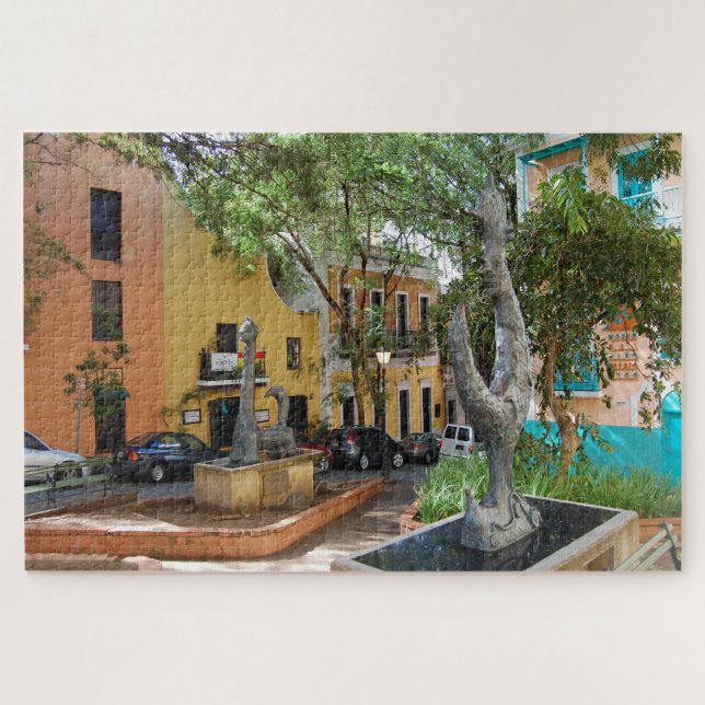 Old Town Puerto Rico. Christmas Greetings Jigsaw P Jigsaw Puzzle (Horizontal)