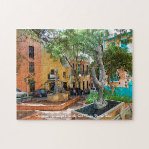 Old Town Puerto Rico. Christmas Greetings Jigsaw P Puzzle