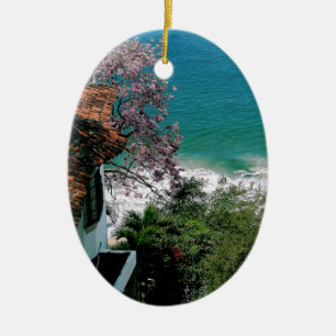 Old Town Puerto Vallarta Ceramic Tree Decoration