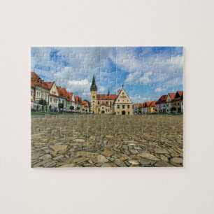 Old town square in Bardejov, Slovakia Jigsaw Puzzle