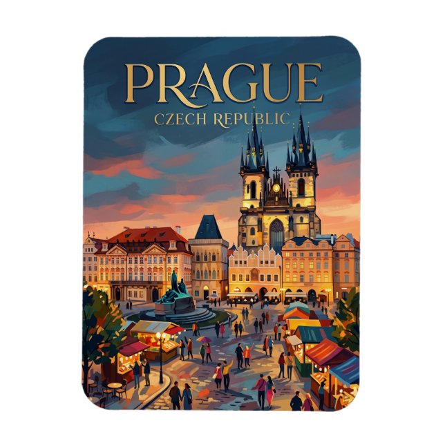 Old Town Square, Prague Czech Republic Magnet (Vertical)