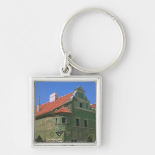 Old town square surrounded by 16th-century 2 key ring