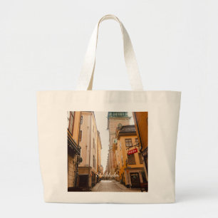 Old Town, Stockholm, Sweden Souvenir Large Tote Bag