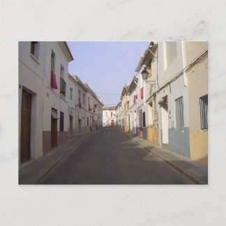 Old town street. Spain. Postcard