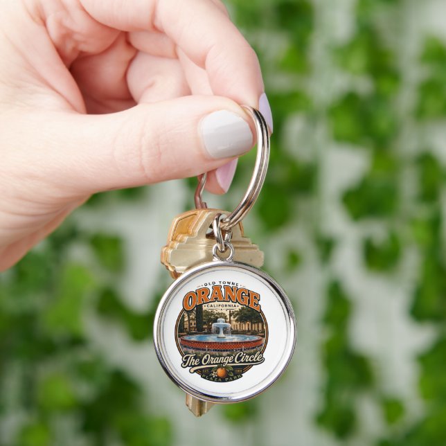 Old Towne Orange Key Chain.  Ring (Hand)