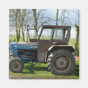 Old Tractor in Dutch landscape Fridge Magnet