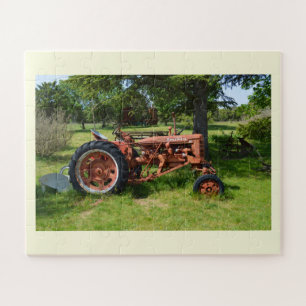 Old tractor in France Jigsaw Puzzle