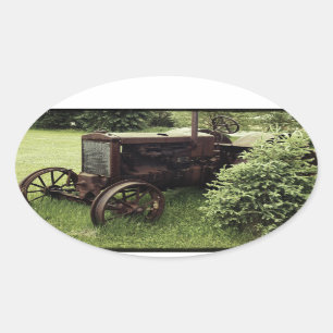OLD TRaCTOR Oval Sticker