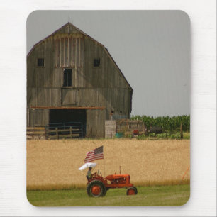 Old Tractor Patriotic Mousepad: Allis Chalmers Mouse Pad
