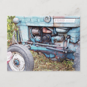 Old Tractor Postcard