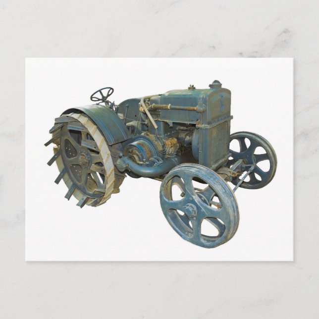 old tractor postcard (Front)