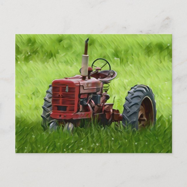 Old Tractor Postcard (Front)