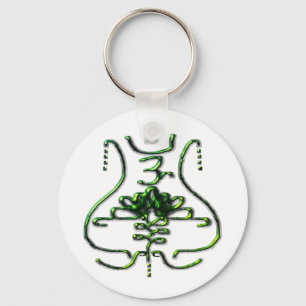 old traditional Buddhist symbolism Key Ring
