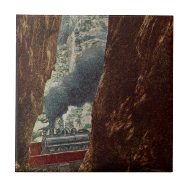 Old Train in Royal Gorge Crevice Tile (Front)