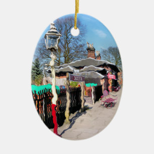 OLD TRAIN STATION CERAMIC TREE DECORATION