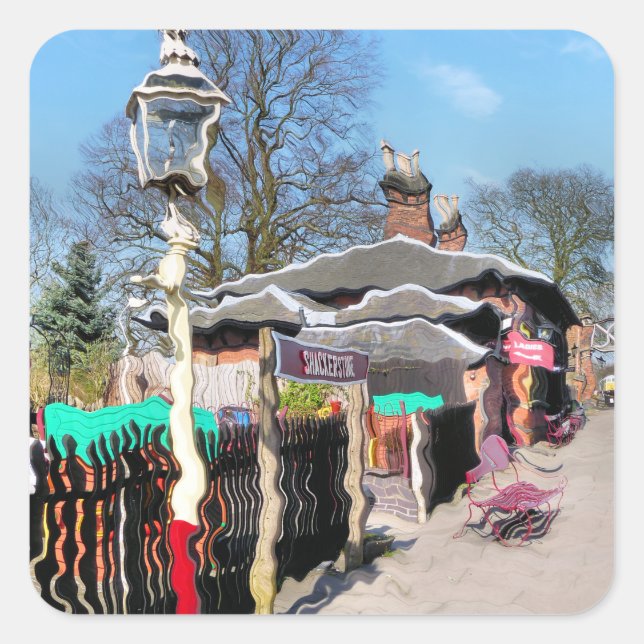 OLD TRAIN STATION SQUARE STICKER (Front)