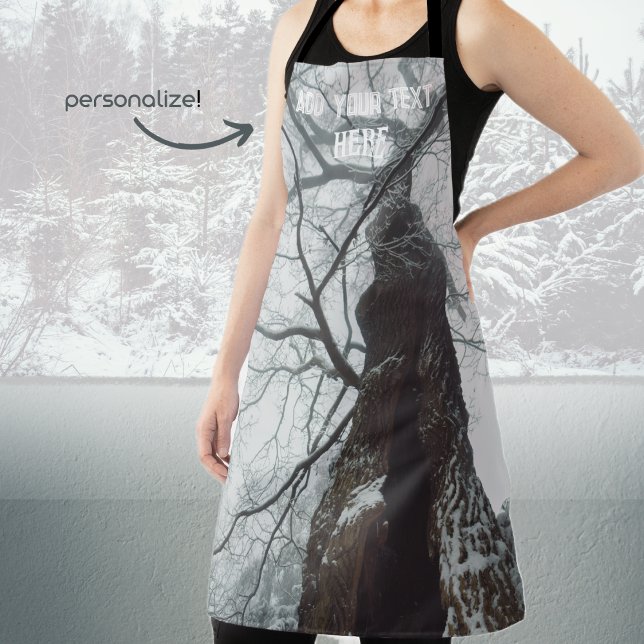 Old Tree in a Misty Forest Apron (Creator Uploaded)