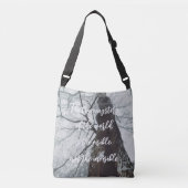 Old Tree in a Misty Forest Crossbody Bag (Front)