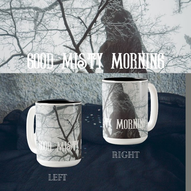 Old Tree in a Misty Forest Two-Tone Coffee Mug (Creator Uploaded)