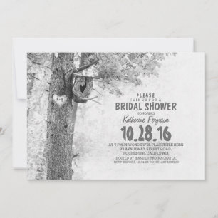 old tree rustic country bridal shower invites