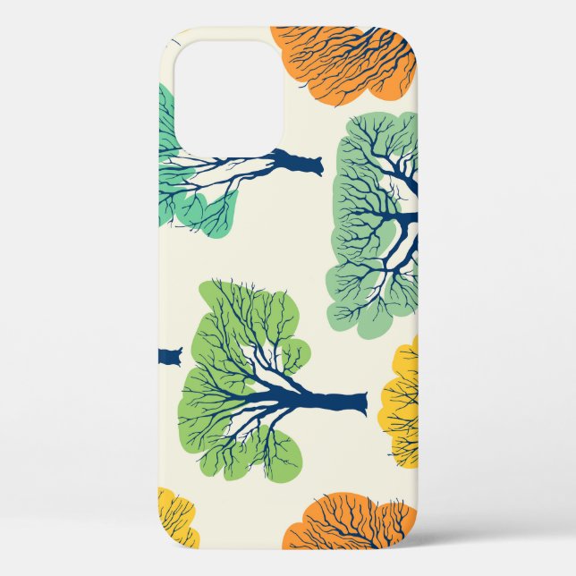 Old Trees Nature Seamless Pattern Case-Mate iPhone Case (Back)