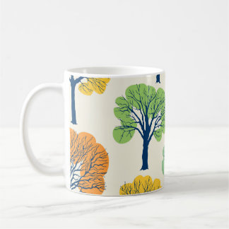Old Trees Nature Seamless Pattern Coffee Mug