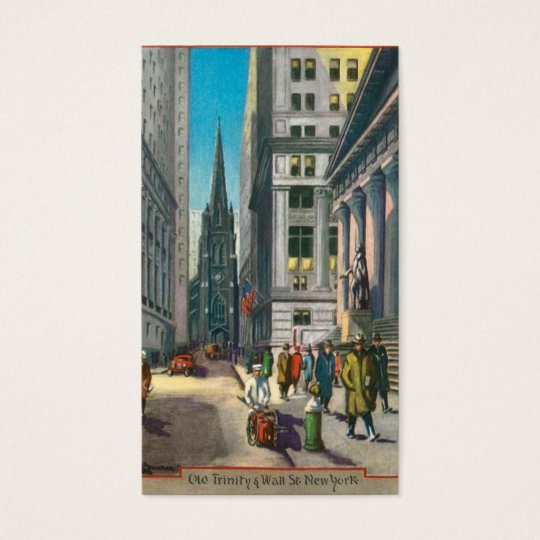 Old Trinity & Wall Street, New York Business Card
