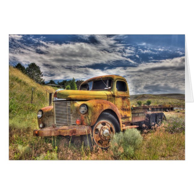 Old truck abandoned in field (Front Horizontal)