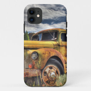 Old truck abandoned in field iPhone 11 case