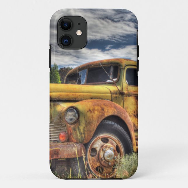 Old truck abandoned in field Case-Mate iPhone case (Back)