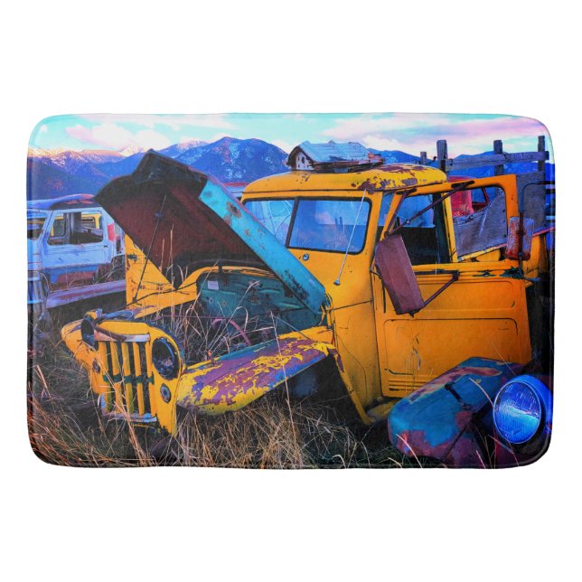 Old Truck Bath Mat (Front)