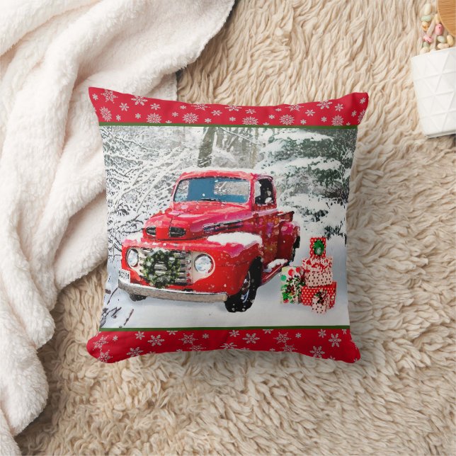 Old Truck Holiday Cushion (Blanket)