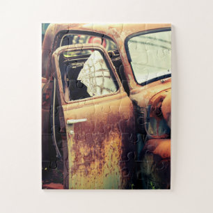 Old Truck Rust Bucket Vintage Oversized Jigsaw Puzzle