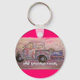 Old Trucks Rock Key Ring