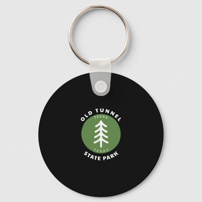 Old Tunnel State Park Texas Tx Tree Vacation Souve Key Ring (Front)