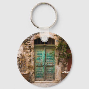 Old Turquoise Door Key Ring