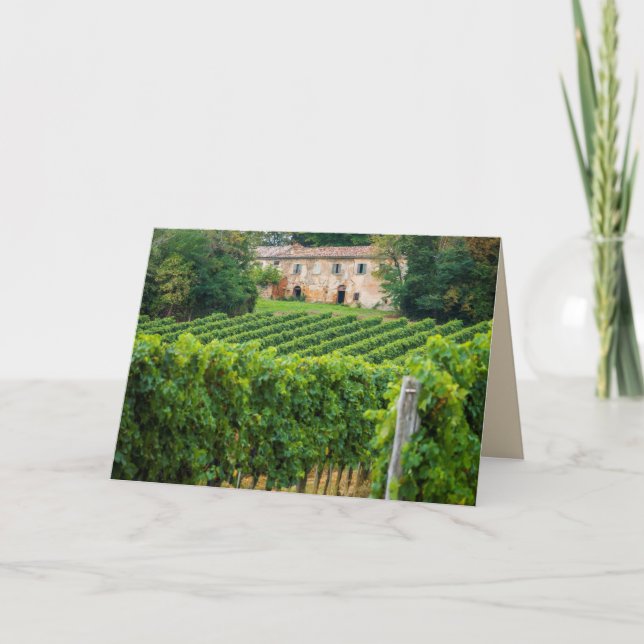 Old Tuscan Vineyard and Villa Card (Front)