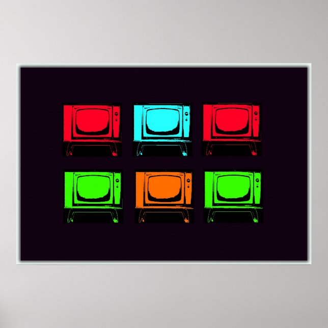 Old Tv Collage Poster (Front)