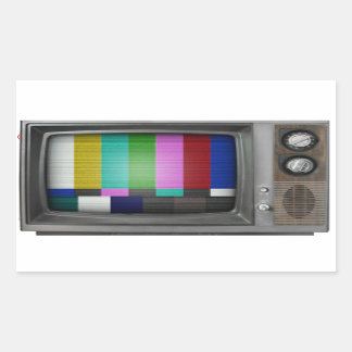 Old TV Rectangular Sticker