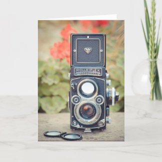 Old twin lens camera card