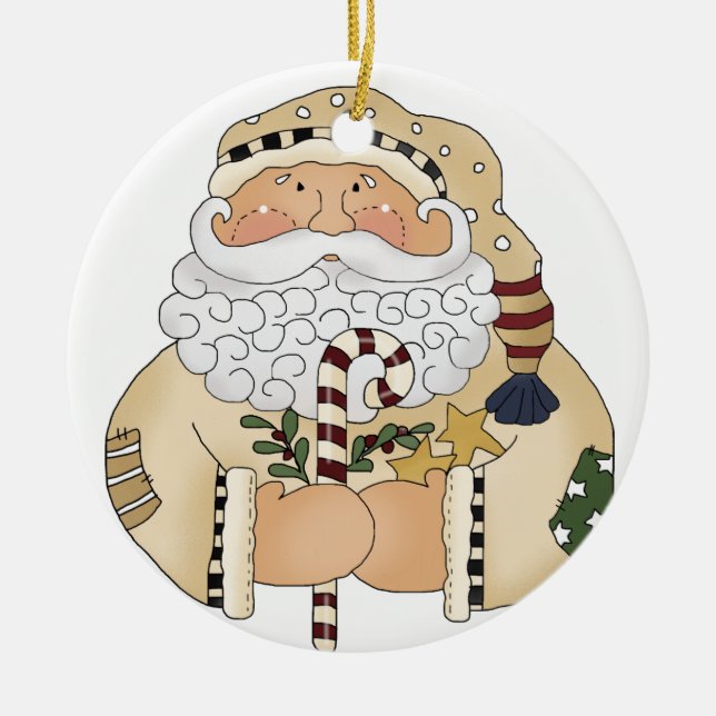 Old Tyme Santa  Ornament (Front)