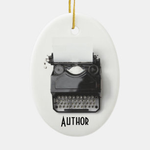 Old Typewriter for Author, Journalist, Blogger Ceramic Tree Decoration