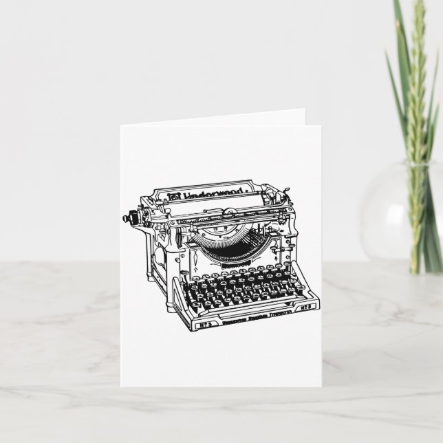 Old Typewriter Note Cards (Front)