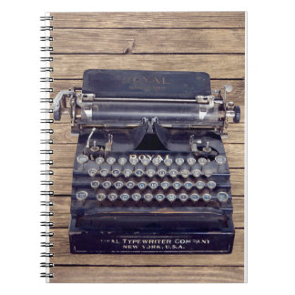 Old typewriter notebook