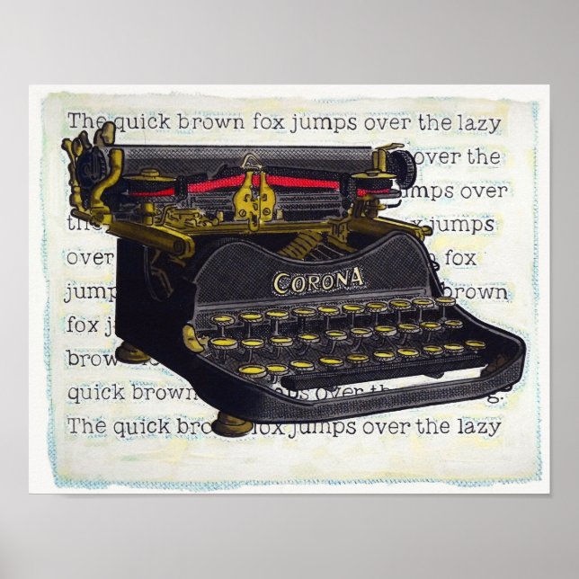 Old Typewriter Poster (Front)