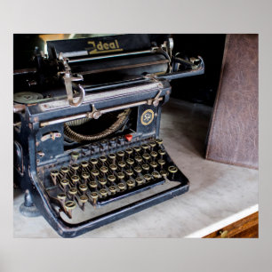 Old typewriter poster