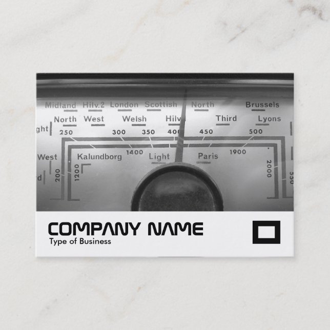 Old UK Radio Dial Business Card (Front)